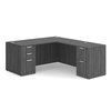 Officesource OS Laminate Collection Double Full Pedestal "L" Desk - 66" x 30" DBLFLPL102CG